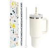 Stanley Taza con Popote de Silicona Estampado de Leopardo Guepardo Café Helado Accesorios Stanley Popote Portátil para Jugo Té de Leche