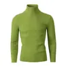 Suéter de Cuello Alto Nuevo Otoño Invierno 2026 para Hombre al por Mayor Estilo Coreano Ajustado Juvenil Color Sólido Suéter de Punto Capa Base