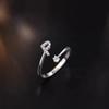 Anel de Prata Esterlina 925 com Letra Z Zircônia Feminino Novo Estiloso Elegante Simples Ins Joia de Mão de Alta Qualidade