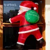Decorações Infláveis de Papai Noel Escalando Parede para o Natal em Shoppings Centers Externos, Modelos a Ar, Enfeites de Atmosfera, Enfeites de Cenário
