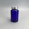 Frasco Plástico Preto Pet Vazio de 150ml para Comprimidos de Cálcio, Vitamina D3, Óleo de Peixe, Doce de Moela de Frango e Embalagem de Comprimidos
