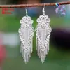 Brincos Miao de Guizhou Feitos à Mão Miaoyin Changliu Su Joia de Orelha Feminina Estilo Étnico Miao Acessórios de Vestuário Brincos