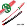 Faca de Demon Slayer Mais Vendida da Amazon Faca de Madeira Faca Samurai Tanjiro Minha Esposa Zenitsu Lâmina de Bambu Bainha de ABS