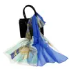 Lenço de Georgette Colorido Fashionável Versátil 50*160 Lenço Longo de Seda de Alta Qualidade Lenço Fino Semelhante à Seda Chiffon