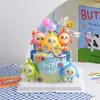 Decoración de Pastel Fiesta de Huevos Oso de Dibujos Animados Oso Corazón Perdido Oso Rosa Osito Figura Decoración de Cumpleaños Infantil