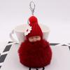 Lindo Llavero de Peluche de Muñeca Durmiente Flor de Margarita Sombrero de Lana Muñeca Bolso Colgante para Coche para Mujeres