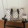 Ruien Casual 2026 Outono Nova Bolsa Tote de Bolinhas para Mulheres, Bolsa de Ombro de Grande Capacidade para o Dia a Dia, Bolsa de Mão Fashion