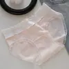 Panty de mujer con ribete de encaje, lazo calado y estampado de jacquard, antibacterial 10A, entrepierna extendida, apto para estudiantes