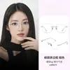 Gafas sin Marco de Titanio de 6g para Mujeres con Miopía Se Pueden Equipar con Lentes Graduados Ultraligeras Marco de Gafas de Alta Gama Puro Deseo