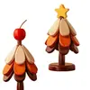 Alfombrilla Aislante para Árbol de Navidad, Salvamanteles Creativos, Posavasos de Mesa, Base para Ollas de Madera Maciza Anti-quemaduras y Resistente a Altas Temperaturas, Adornos para Aparador