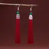 Pendientes de Borla Estilo Étnico, Colgantes de Borla Vintage, Accesorios Versátiles para Actuación, Accesorios Largos para Mujer