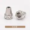 Tapa de Tornillo Cónica con Campana Metálica Incrustada de Diamantes Hebilla Recta para Extremo de Cuerda Aleación Electrochapada Hebilla de Cola de Cuerda para Pantalones Accesorios de Ropa Jinda