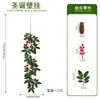 Colgante de pared de vid con hojas verdes artificiales y bayas rojas decoración de pared de porche navideño decoración de entrada de patio festivo arreglo floral