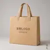 Saco de Papel Sacola de Compras Venda Direta Fabricante Papel Kraft Ecológico Espessado Atacado Pronta Entrega Sacola de Carga Impressão de Alta Qualidade
