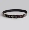 Cinto feminino moderno com estampa de zebra e rebites quadrados, disponível em vários tamanhos, estampa de leopardo em couro sintético imitando crina de cavalo, para meninas jovens e estilosas