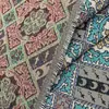 Tecido jacquard espesso tingido em fio de poliéster-algodão personalizado para bolsas, almofadas e capas de sofá, disponível em várias cores em estoque