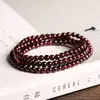Nuevo Pulsera de Múltiples Vueltas de Imitación de Granate para Mujer, Pulsera de Diseño de Nicho Retro de Verano, Joyería de Mano a la Moda, Regalo para Mejores Amigas