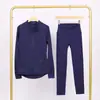 Conjunto de jaqueta com gola alta e calça cropped da marca LULU DF, em estoque, entrega direta, justo, respirável, elástico, com zíper dourado