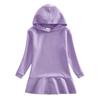 2026 Primavera e Outono Novo Vestido Moletom com Capuz Infantil Desenho Animado Menina Bebê Transfronteiriço Casual Vestido Elegante