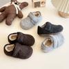 Zapatos de Felpa Cálidos Birkenstock para Niños 2026 Invierno Nuevos Estilo Coreano Mocasines Forrados de Polar para Niñas Zapatos de Algodón de Suela Suave para Niños