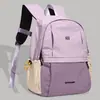 Mochila para estudiantes mujeres, mochila ligera de gran capacidad estilo coreano para laptop, bolsa de viaje ligera de moda con bloques de color