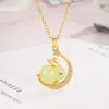 Collar de Conejo para Mujer, Año del Conejo, Incrustado con Jade Hetian, Cadena para Clavícula, Hebilla de Seguridad, Trae Paz, Regalo para Mejor Amiga, Nuevo para 2023