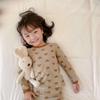 Emo Beibei Ambb Roupa íntima infantil Terno Masculino e Feminino Desenho animado Roupas para casa Estilo coreano Puxar Moldura de lã Pijama escovado