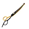 Tijeras para el cuidado de mascotas, Tijeras para cortar el pelo, Set de Tijeras Curvas para Pelo de Perro, Herramientas de Peluquería, Tijeras de Dientes Planos, Suministros de Peluquería, Transfronterizo