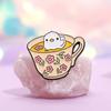 Broche Creativo de Taza Capibara Gato Rana Lindo Animal de Dibujos Animados Insignia de Metal Divertido Colgante Medalla