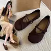 Zapatos Birkenstock Estilo Japonés para Mujer, Novedad Verano 2026 Mocasines sin Cordones de Punta Baja, Mules Planos, Mocasines Mary Jane