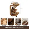 Mesa auxiliar de sofá de madera maciza, mesita de noche móvil, mueble auxiliar para uso doméstico en salas de estar, mesa de centro pequeña para apartamentos, mesa auxiliar, mesa de café pequeña