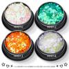 Lentejuelas para uñas PET ultrafinas de alto brillo 1+2+3m + estrella de cinco puntas hueca mixta estrella de cuatro puntas para uñas polvo láser degradado
