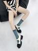 Calcetines nuevos japoneses verticales de doble aguja de doble vía 2023 para hombre y mujer, calcetines de media pantorrilla, calcetines deportivos de algodón personalizados retro callejeros