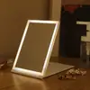 Espelho de mesa LED para maquiagem espelho portátil dobrável estudante HD de mesa com preenchimento de luz espelho de vaidade flip atacado