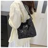 Bolsa de Noite Lantejoulas Feminina 2024 Nova Entrada Luxo Spice Girl Bolsa de Ombro Transversal Estilosa Pedraria Moda Verão Bolsa Feminina