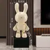 Adorno Grande de Pie de Conejo de Cuero Sintético Popular de Moda para Sala de Estar Sofá Decoración de Mueble de TV Transmisión en Vivo