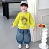 Sudadera de Anime de Primavera para Niños Goku Cuello Redondo 2026 Nuevo Estilo Coreano Moderna Fresca Ropa Interior Base para Niños