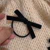 Estilo coreano Veludo Preto Arco Hairpin Anéis de Cabelo Outono e Inverno Vintage Side Clip Bangs Clip Simples Rubber Strap Hair Rope