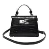 Bolso de mujer transfronterizo, nuevo modelo 2026, bolso de mano retro simple y elegante con estampado de cocodrilo, bolso de hombro, bolso cruzado, bolso Kelly