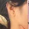 Aretes de Placa Ligera Letra 26 Chapados en Plata de Ley 925 Oro de 18K Lindas Letras Inglesas Mini Nombre Aretes Simples para Mujeres