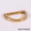 Diámetro Interior 12mm Hebilla en Forma de D Bobina Semicircular Oro Laminado Cepillado Sandalias de Cuero para Hombre Sandalias de Cuero Hebilla Venta al por Mayor