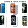 Aplicable a Película Templada Apple 16E Almacén Libre de Polvo Película de Juego ANANK Película Templada HD para Teléfono Móvil Protección de Privacidad