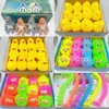 Mono de descompresión creativo, artefacto de descompresión, pollito amarillo, apretar, música, pulpo de simulación, rebote lento, juguete de descompresión