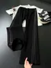 Calça Moletom Retro Americana com Listra Lateral para Homem Outono Malandro Bonito High-End Modeladora Perna Reta Solta Casual