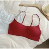 Sujetador Invisible Sin Costuras Tipo Base de Escote Bajo para Mujer, Estilo Delgado, Push-Up, Sin Varillas, Tirantes Finos, Sujetador de Cuello Cuadrado para Verano