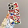 Pulseira kt Cat Tela Cheia Adequada para Apple 16E Capa de Celular Fio de Pena 13Promax Desenho Animado Fofo 15 Sensação de Alto Padrão 14