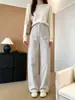 ¡Oculta la carne y presume la delgadez! Pantalones de pana de cintura alta para adelgazar con pierna curva para mujer, pantalones casuales de pierna ancha para otoño, pantalones para figura de pera mujer
