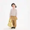 Ropa Infantil Nuomi Wanzi 2026 Otoño Nuevo Top para Niñas Estilo Coreano Rayas de Copo de Nieve Suéter Cárdigan de Manga Larga
