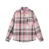 Camisa retro a cuadros estilo japonés para hombre, de manga larga, corte holgado, casual, talla grande para parejas, nuevo top para hombre 2026