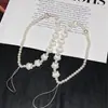 Cadena para Teléfono Móvil de Perlas Funda de Cadena de Perlas para Muñeca Cámara CCD Cadena Colgante Correa Anti-Pérdida Llavero Colgante para Mujeres